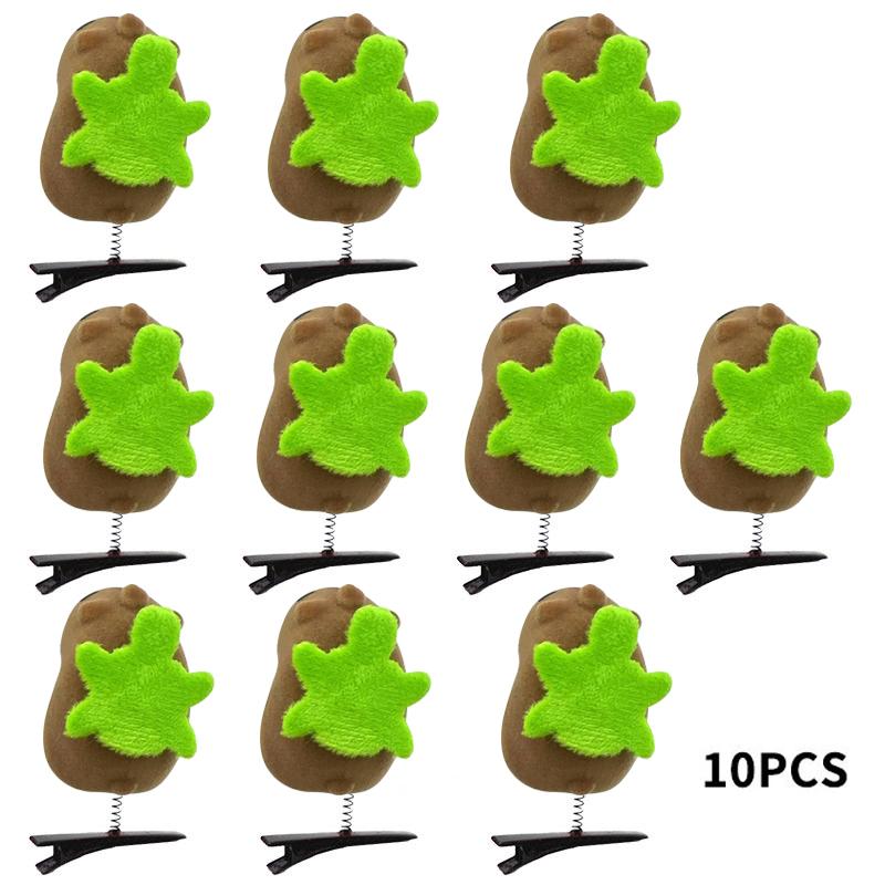 10PCS 3D Capybara Spring Hair Clip Kawaii Animal Hairpin Cartoon Cute Plush Hairpin Duckbill Clips Bangs Clips Hair Accessories