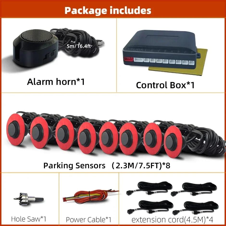 8 Parktronic Original Plane Parking SensorsEmbedded  for Bumper Adjustable DepthTo Assist Rear and Front Backup Radar System....