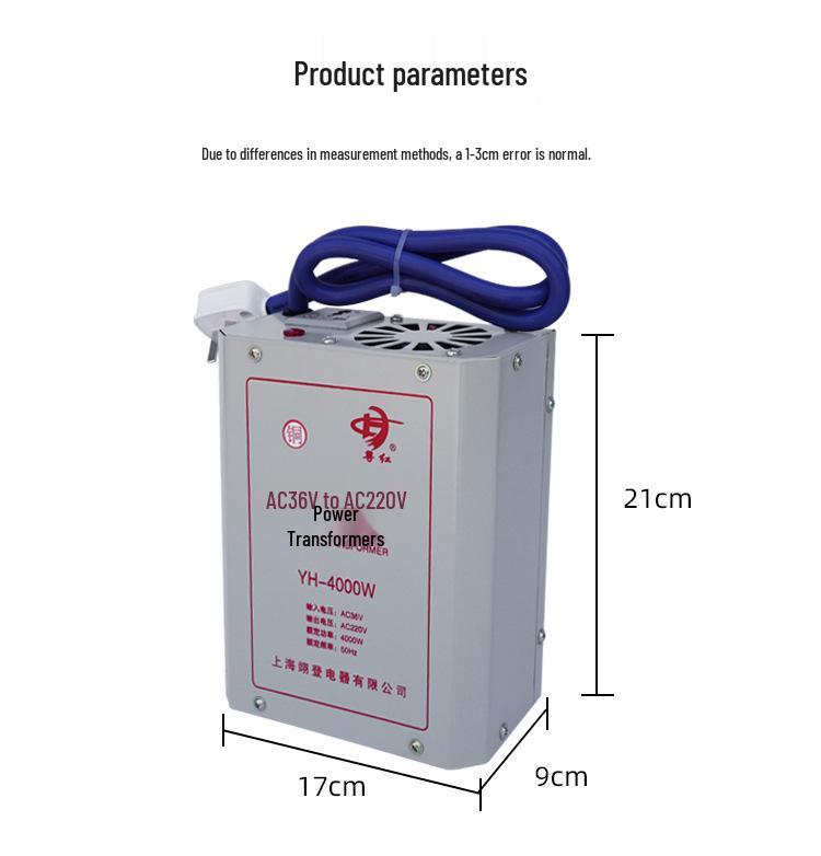 Yuehong 36V to 220V Step-Up Transformer Inverter for Construction Dormitory