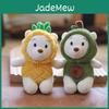 Adorable Pineapple Bear Plush Toy Cute And Fluffy Bear Keychain 12cm Soft