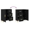 Highboard Black Oak Effect 69.5 x 32.5 x 180 cm