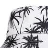 Unisex Coconut Tree Print Personality Bucket Hats Fishermen Caps Outdoor Casual Cap Sunscreen Hat