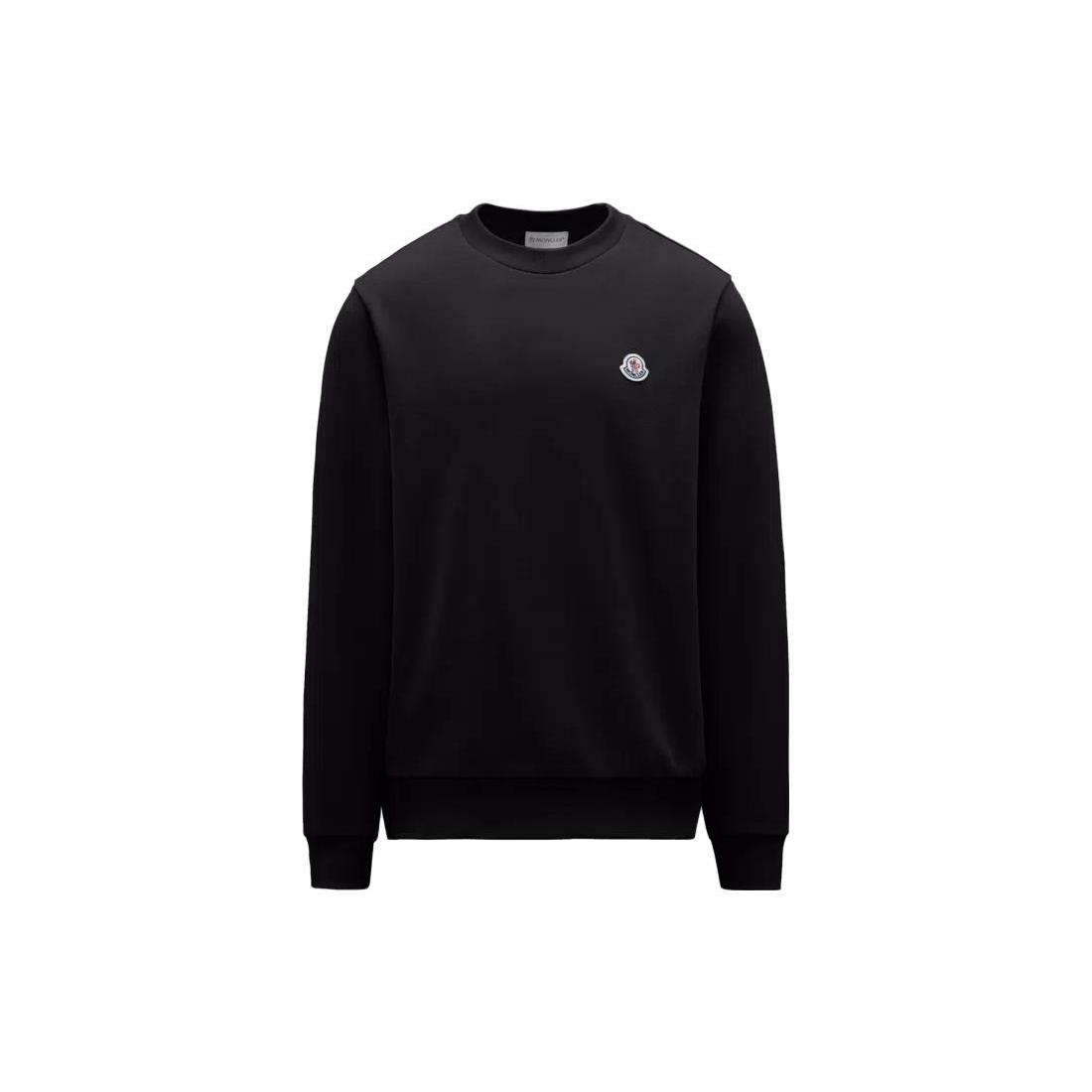Moncler Logo Patch Sweatshirt Men`s Black
