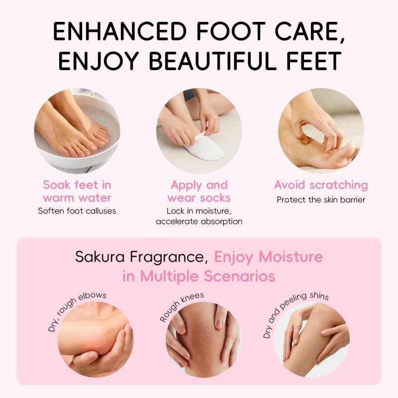 Japan Sakura Fuß- und Fersenstift, Fersenbalsam für trockene, rissige Füße, Spendet Feuchtigkeit und macht Füße, Hände, Fersen, Ellbogen, Knie und mehr tief geschmeidig