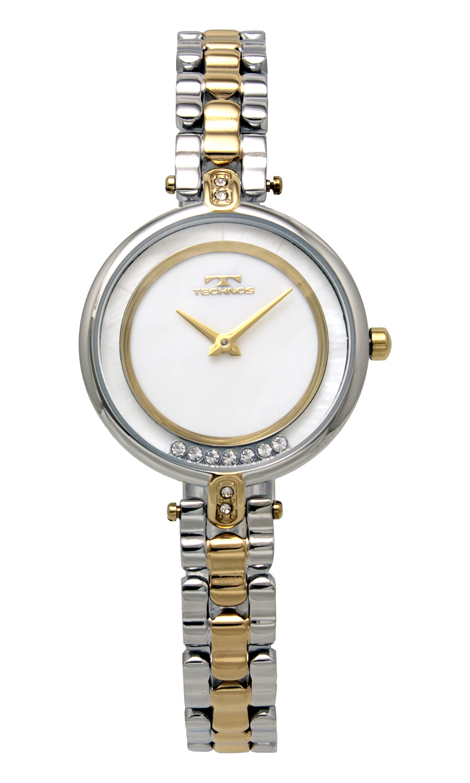 

[Technos] Moving Stone Watch T6918TW Women s Gold