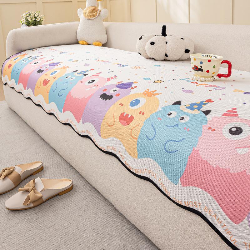 Nordic Style Light Luxury Fabric Sofa Cover Four-Level Universal Sofa Cover High-End Chenille Sofa Cushion