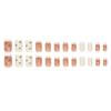 24 Pcs Love Nail Art Advanced Nail Patch French Wearable Nail Removable Nail Patch Short Ballet Nail T-Nail