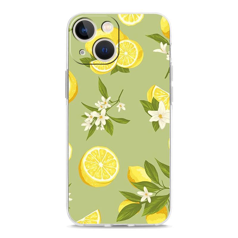 Fruit lemon Phone Case For iPhone 11 Cases iPhone 15 12 13 14 16 Pro Max X XR XS 14 15 Plus 16Pro iPhone16 Clear Cover