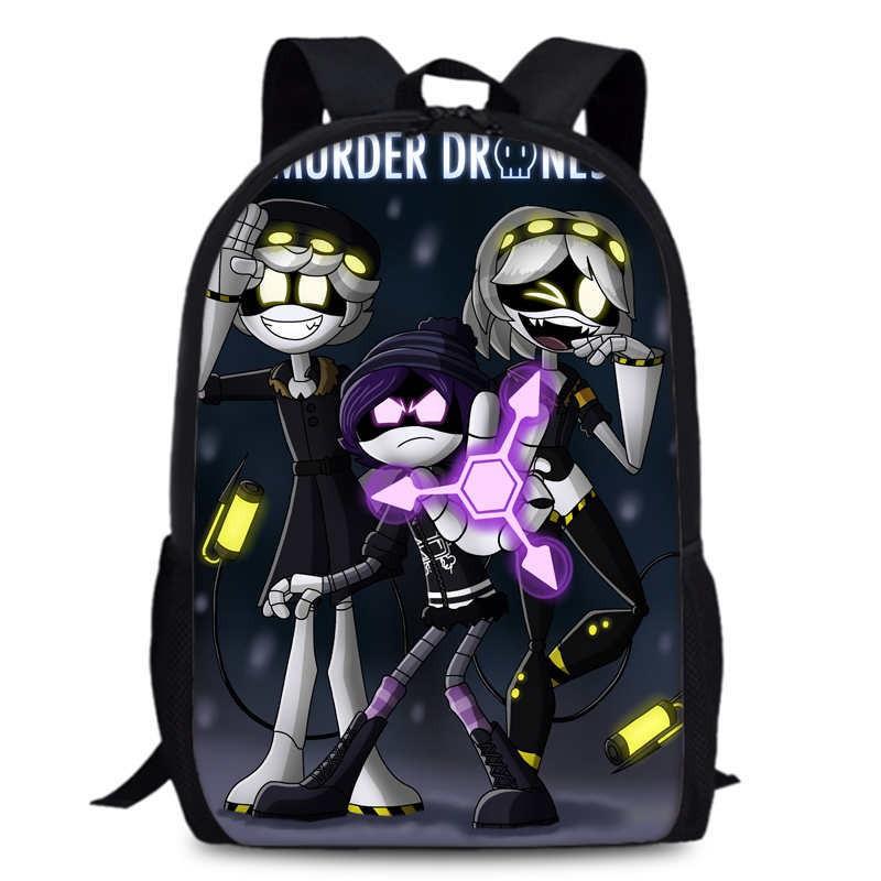 15 Inch Anime-Inspired Drone Themed Backpack Students - Large Capacity Oxford Fabric Unisex School Bag