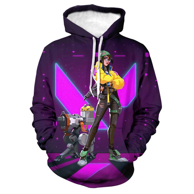 Unisex Anime Graphic Print Pullover Hoodie Men Women Casual Street Sweatshirt