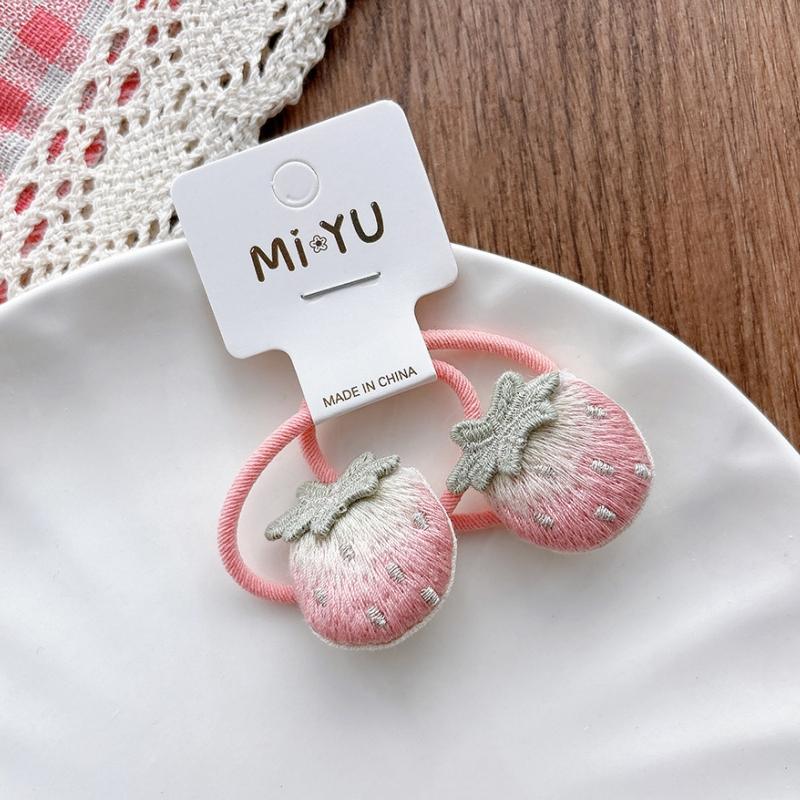 2 szt./zestaw Kreskówkowe Klipsy do Włosów Truskawka Grzyb Dla Dziewczynek Różowe Wsuwki Dziecięcy Klips Boczny Śliczne Akcesoria do Włosów Dziecięca Gumka do Włosów Uchwyt do Kucyka dla Dziewczynki