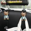 Cute Cat Dog Car Decor Seat Hook, Cartoon Cat/Dog Pattern Decor, Durable Load Bearing Acrylic Storage Accessories Headrest Hanger,