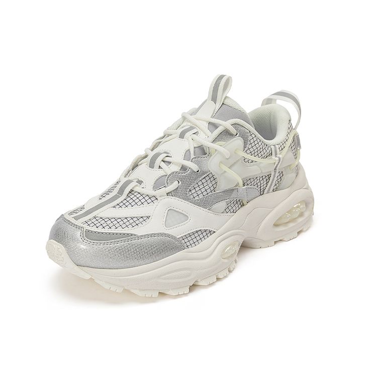 Kappa Fabric Synthetic Leather Y2K Retro Deconstruction Shock Absorbing Wear Resistant Increased Height Low Top Dad Shoes K0CY5MC10D-012