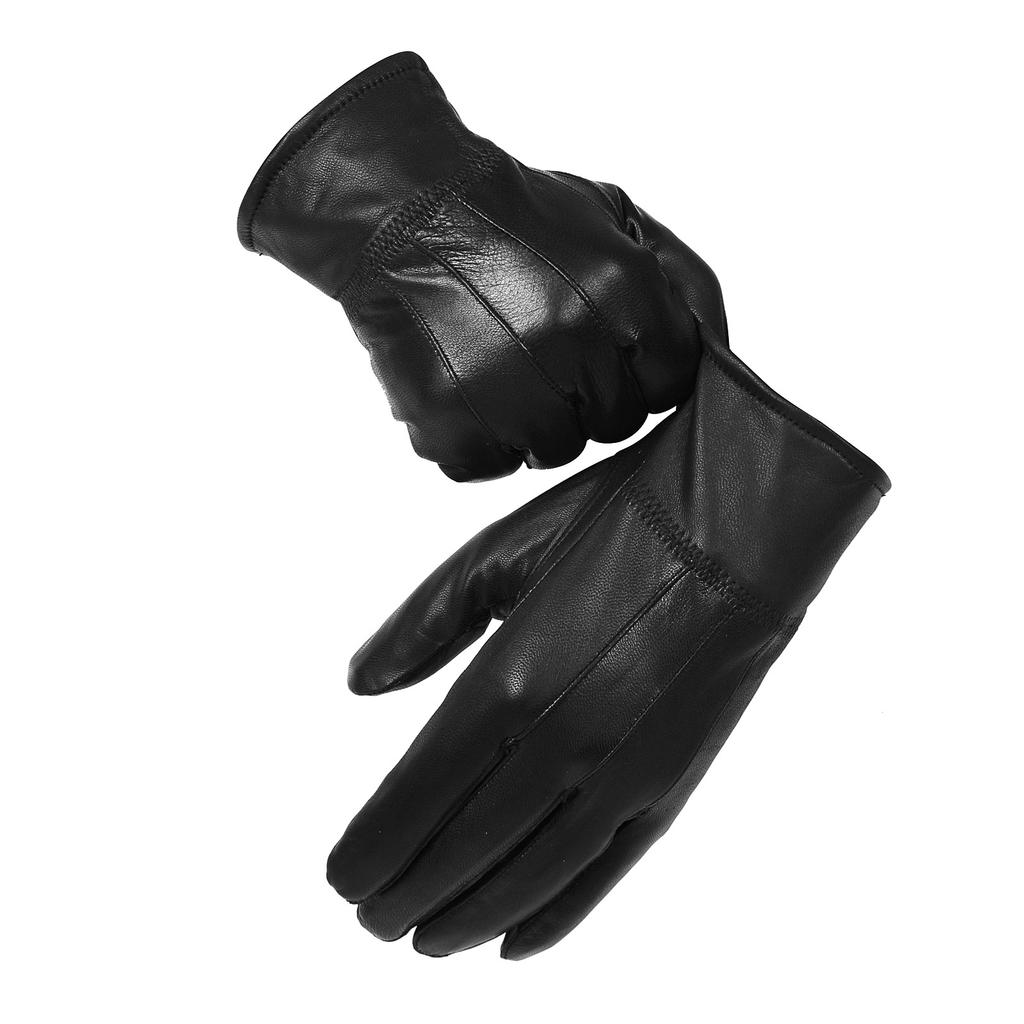 Men's Winter Leather Gloves, Warm Touchscreen Lined Gloves for Business & Outdoor