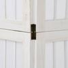 Vidaxl Room Divider, 5-Panel, White, Solid Paulownia Wood