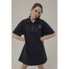 Between A And B Small Logo Half-Zip Mini Dress [Navy]