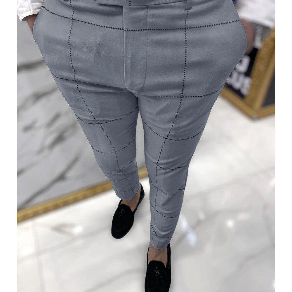 Buy Fashion Plaid Printed Pencil Pants 