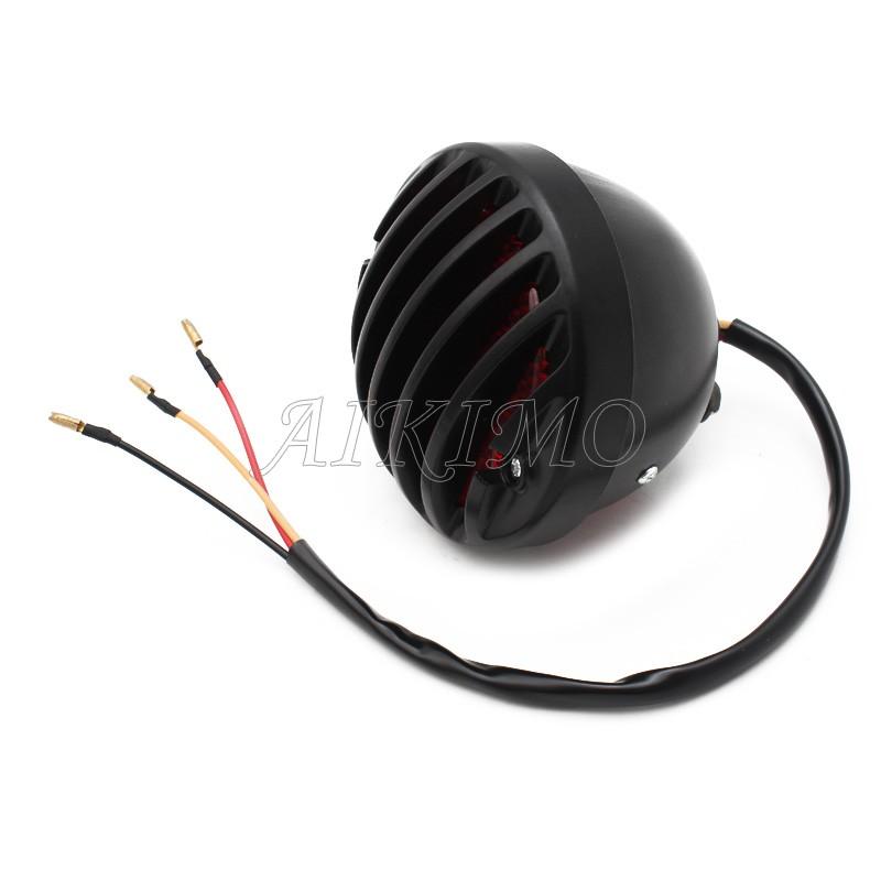 Motorcycle Side Mount Tail Light W/ License Number Plate Bracket For Harley Sportsters Bobber Chopper Rear Stop Light