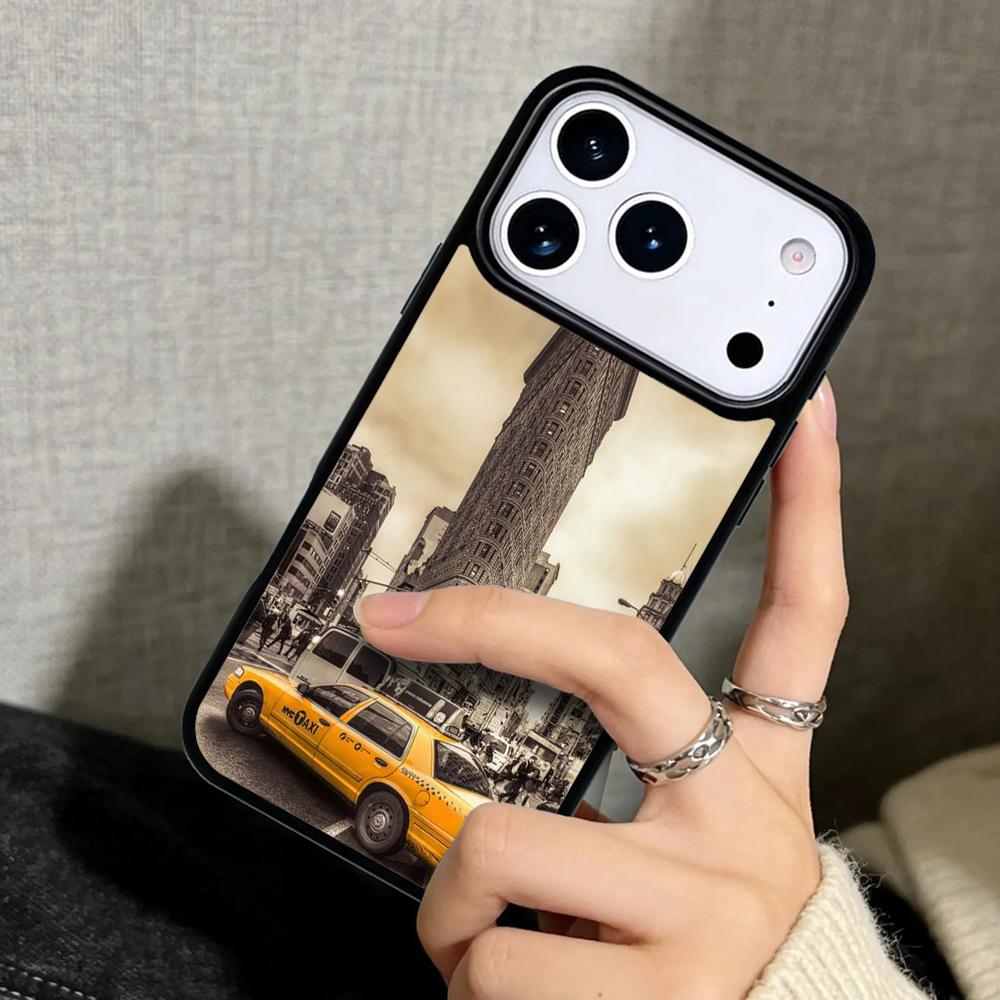 Hülle Case für iPhone 17 Air 16 Pro Max 15 Plus 11 13 Mini 14 12 Rückseite Handyhülle NEW YORK AMERIKANISCHE STADT
