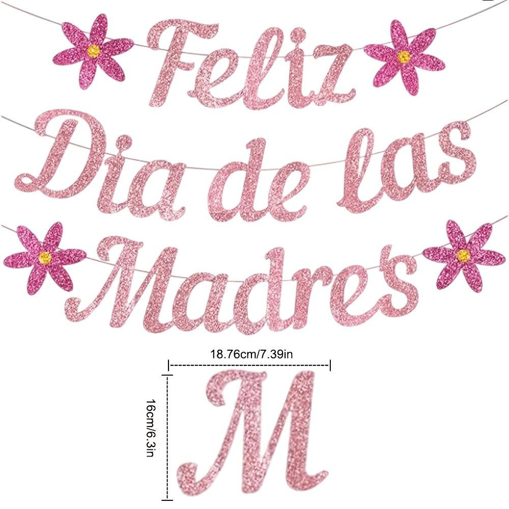 1Set Spanish Happy Mother s Day Banner Glitter Banners for Mother s Day Decorations Party Banners for Happy Mother s Day Decor