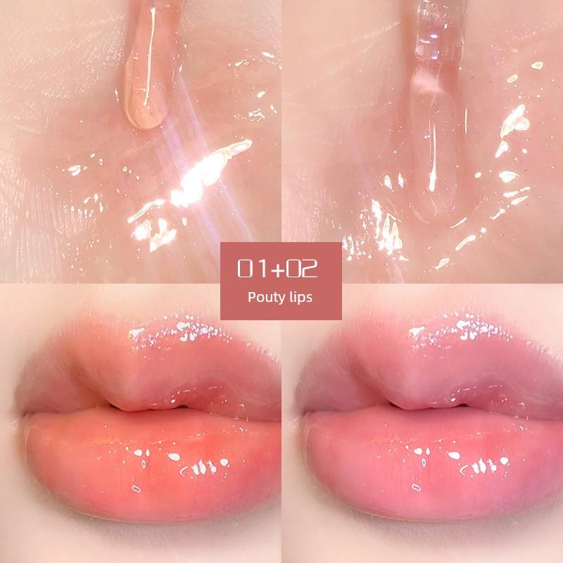 It's So Soft! Lip Oil Uuny Transparent Lip Gloss Lipstick for Women Moisturizing and Hydrating Mirror-Like Jelly Glass Lips