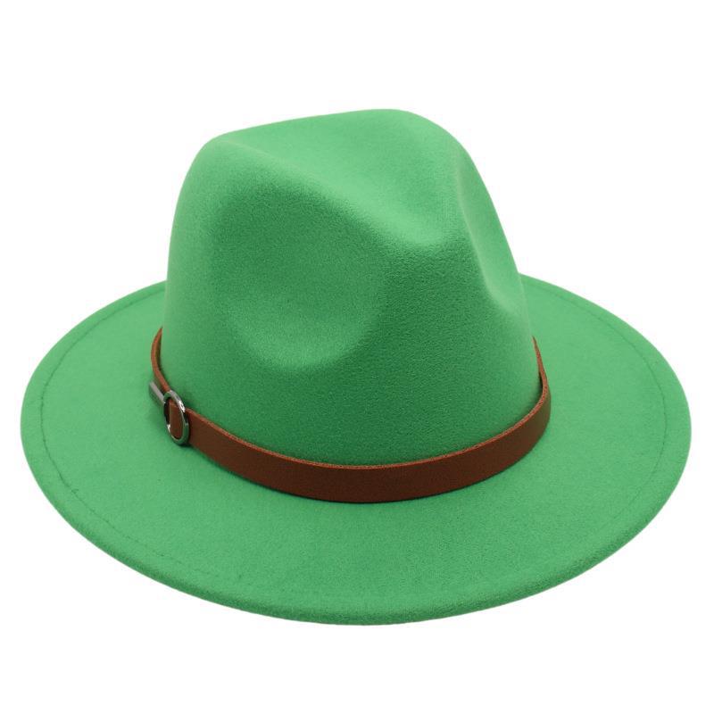 S New Retro British Top Hatsmall Belt Felt Hat Autumn And Winter European And American Jazz Hat Ins Style