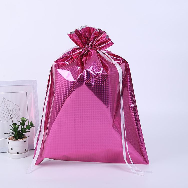 Merry Christmas Drawstring Gift Bag New Year 2024 Large Candy Cookie Packaging Bag Navidad Christmas Home Decoration Gift Bags