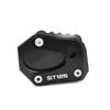 Pour Honda Dax ST125 2022 2023 DAX ST125 Moto CNC Béquille Latérale Support de Pied Extension de Béquille Plaque de Support Béquille Élargie (Noir)