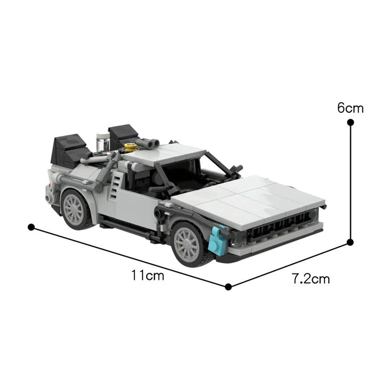 

MOC Technical Car 77256 Movie Back to the Future DeLoreaned Time Machine and Doc Brown Van Truck Sets Building Blocks Toys Gift