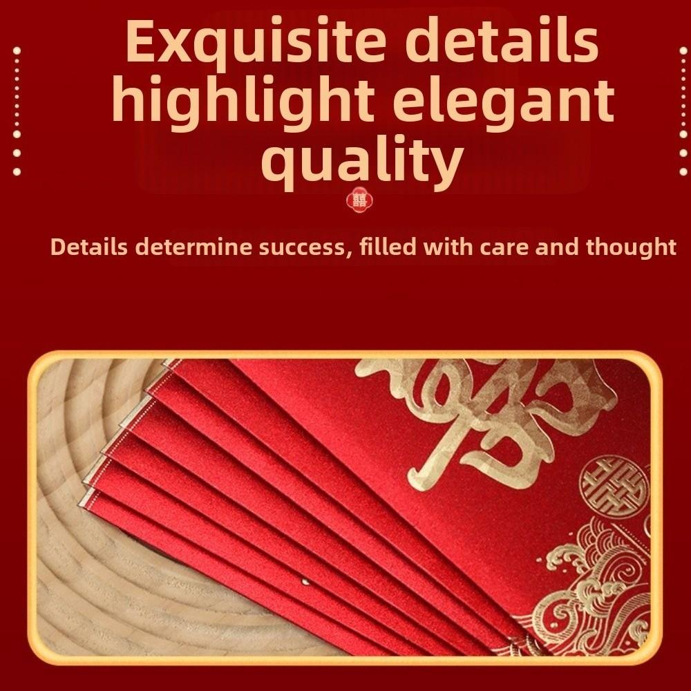 6pcs Traditional Lucky Red Bag Paper Red Pocket Envelope Chinese Style Money Bags Spring Festival