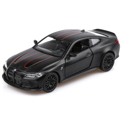 TOKAXI 1/36 Maßstab BMW M4 Druckguss Miniaturauto mit Rückziehfunktion, Schwarz, Geburtstags-/Weihnachtsgeschenk für Jungen und Mädchen