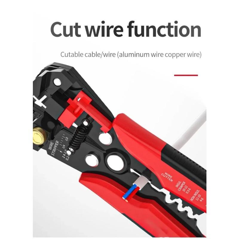 Crimper Cable Cutter Adjustable Automatic Wire Stripper Multifunctional Stripping Crimping Pliers Terminal Hand Tool