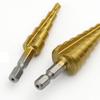 4-32mm/4-12mm/4-20mm Hss Step Drill Bit, Straight Groove Drill Titanium Coated Metal Driller, Drilling Tools Set