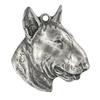 Bull Terrier, Bully III - Silver-plated Key Ring with a Dog In a Gift Box, Handbag Decoration, Backpack Pendant by Art-Dog Brand