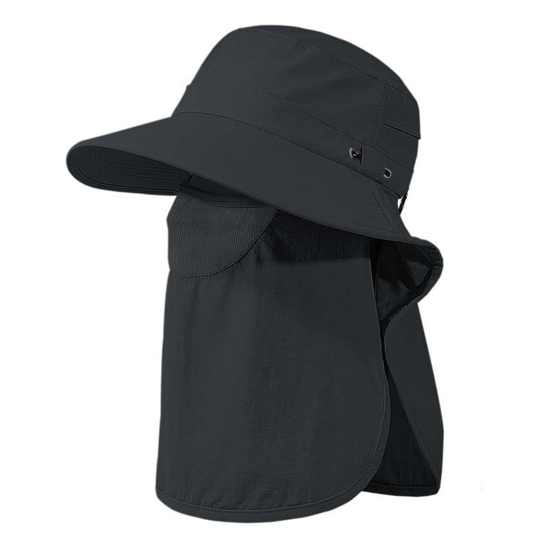Summer full protection sunshade sunscreen cap big eaves UV protection bucket hat women's face protection removable cycling basin cap