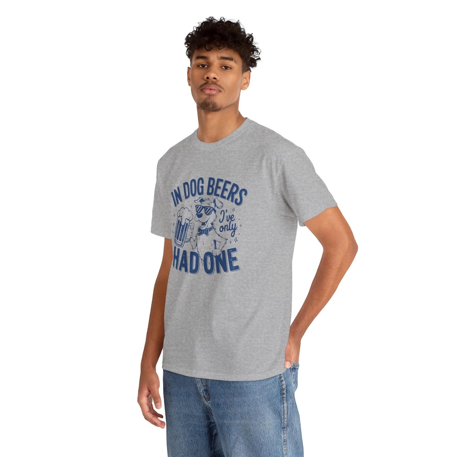 In Dog Beers I ve Only Had One T-Shirt – Funny Puppy Lover Paw Print Graphic Tee 3XL