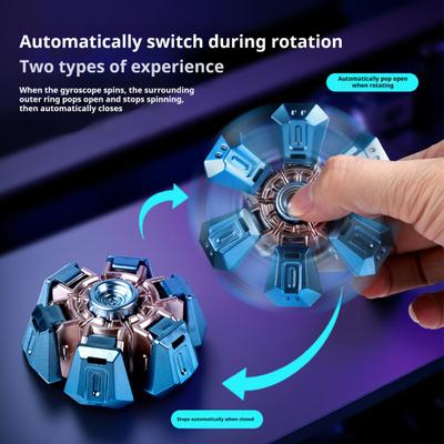 Fidget Spinner Toy Stress Anxiety Relief Teens Adults Extendable Armor Fingertip Gyroscope Portable Travel Sensory Spinning Toy