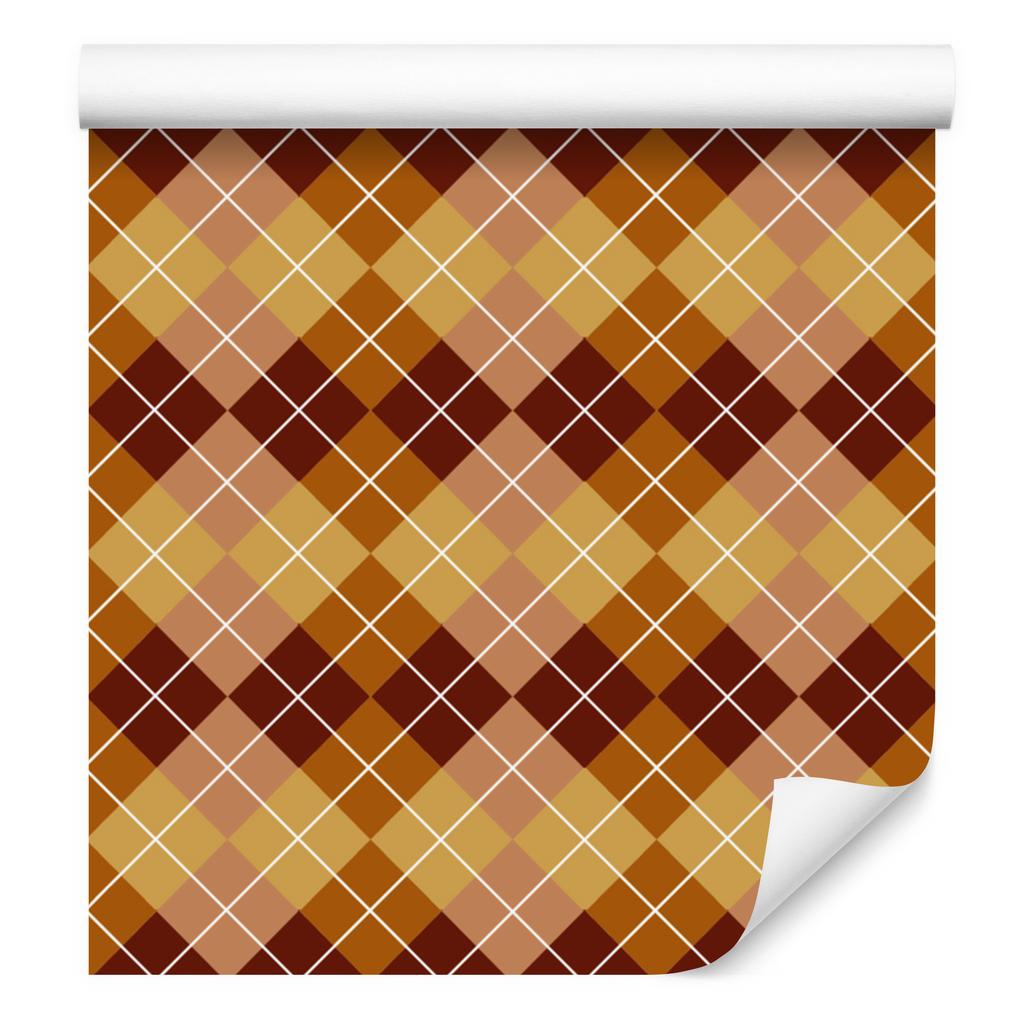 Autumn Plaid Wallpaper Orange, Gold, Red and Burgundy 50x1000