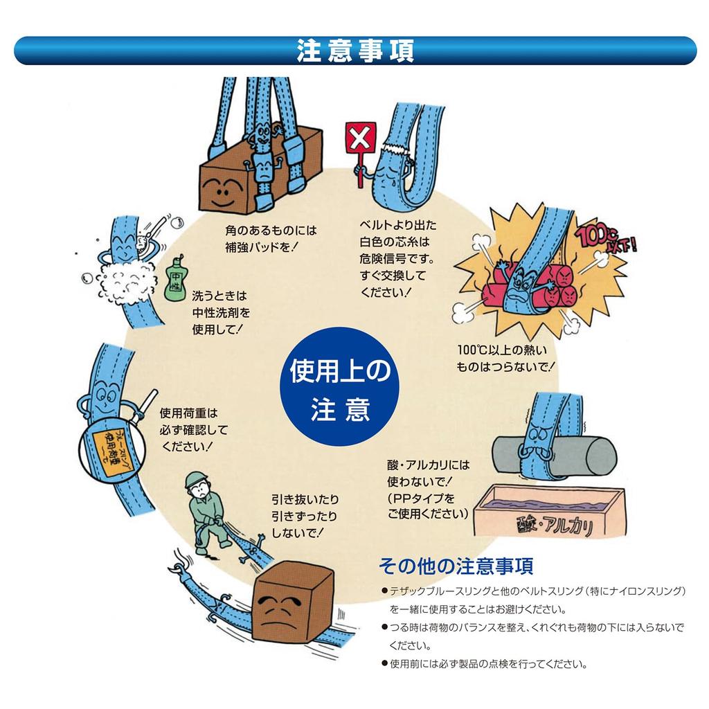 Tesac Blue JIS Grade On Both 250mm Wide X Long Sling, 4, Eye-Eyed Ends, 2.5m