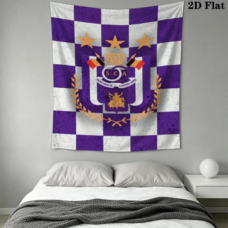 R.S.C. Anderlecht Wall Tapestry Aesthetic Wall Hanging Printed Fabric Blanket Decorative Tapestries for Bedroom Living Room Home Decor