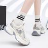 Customized Silver Platform Blue Whale Dad Shoes 25 Spring New Breathable Mesh Sneakers Heightening Casual Shoes Children