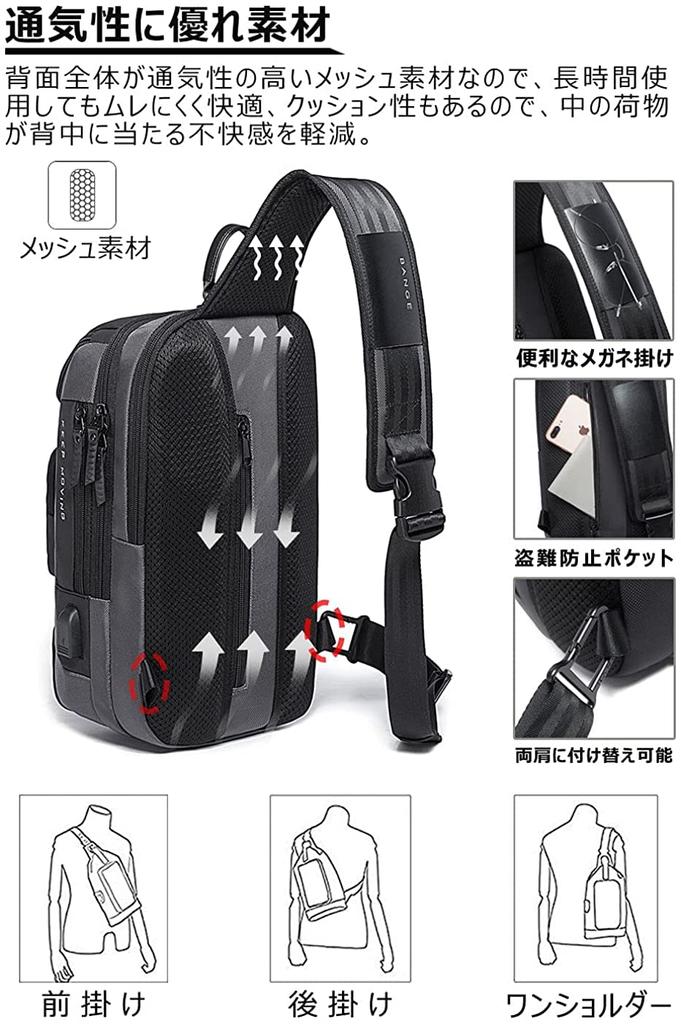 YESLAU Large Capacity Waterproof Shoulder Bag for Perfect for and Features USB iPad and More Men, Commuting, Travel, More, Port, Storage,