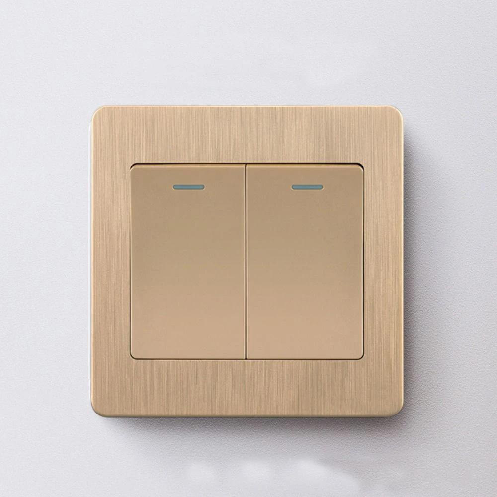 1/2/3/4 Gang Wall Light Switch Panel On / Off Push Buttons Wall Switches Durable Home Accessories Electrical Equipment Parts