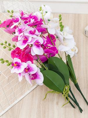 3 Pcs Phalaenopsis Orchid Plastic Flowers Artificial Flower for Home Decoration Fake Flowers Scene Layout Flower Arrangement