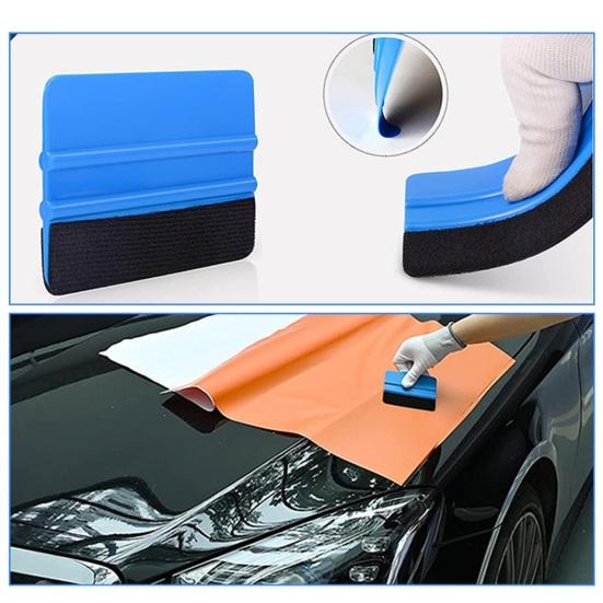 5Pcs Car Window Film Applicator Tool Professional Car Glass Tint Protective Film Felt Edge Squeegee Vinyl Wrap Scraper Installation Tool