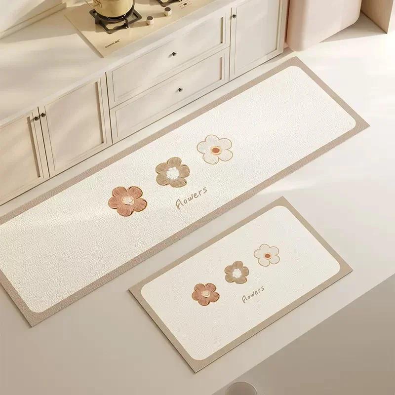 Pvc Kitchen Mat Waterproof Leather Carpet Oil-proof Non-slip Rug Long Home Decoration Floor Mats