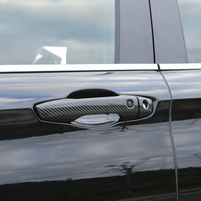 Carbon Fiber Car Side Door Handles Cover Trim For Mitsubishi Outlander -2024