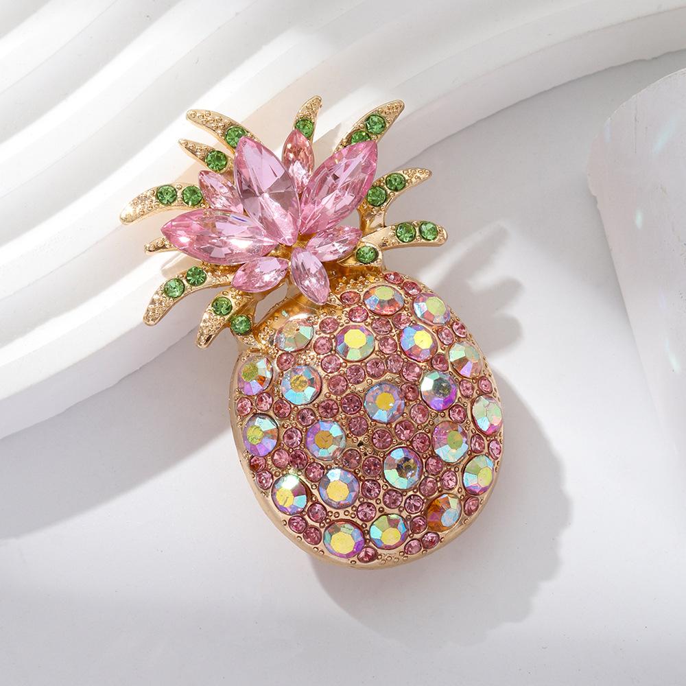 European and American New Colored Fruit Pineapple Brooch Design Sense Niche Fashion Corsage Women's Accessories Pin Jewelry