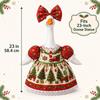 Red Bow Porch Goose Statue Red Truck Print Holiday Decor Ornament  Front Door Decor