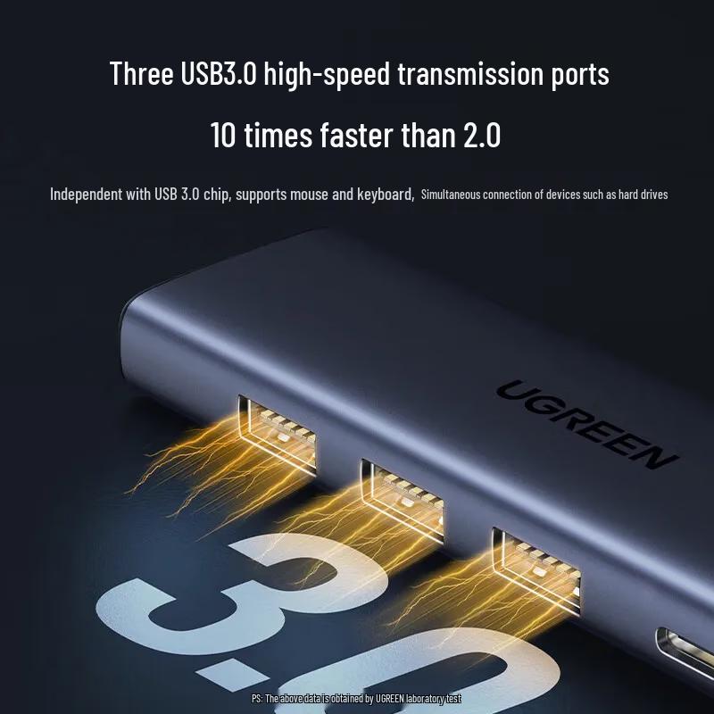 UGREEN Type-C to HDMI USB 3.0 PD Hub with 1.5M Extension Cable